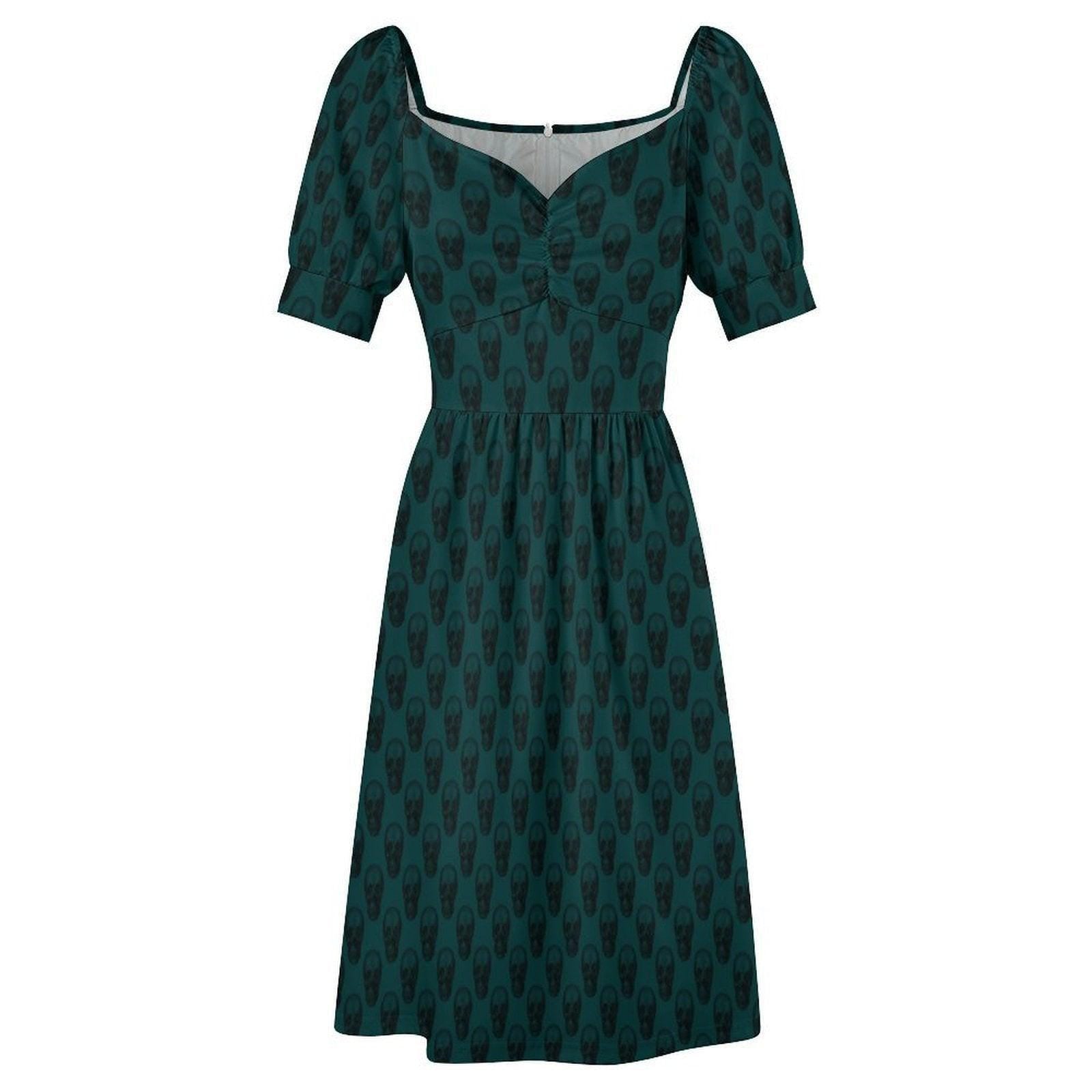Skull Print Tea Dress