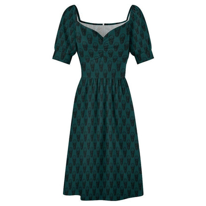 Skull Print Tea Dress