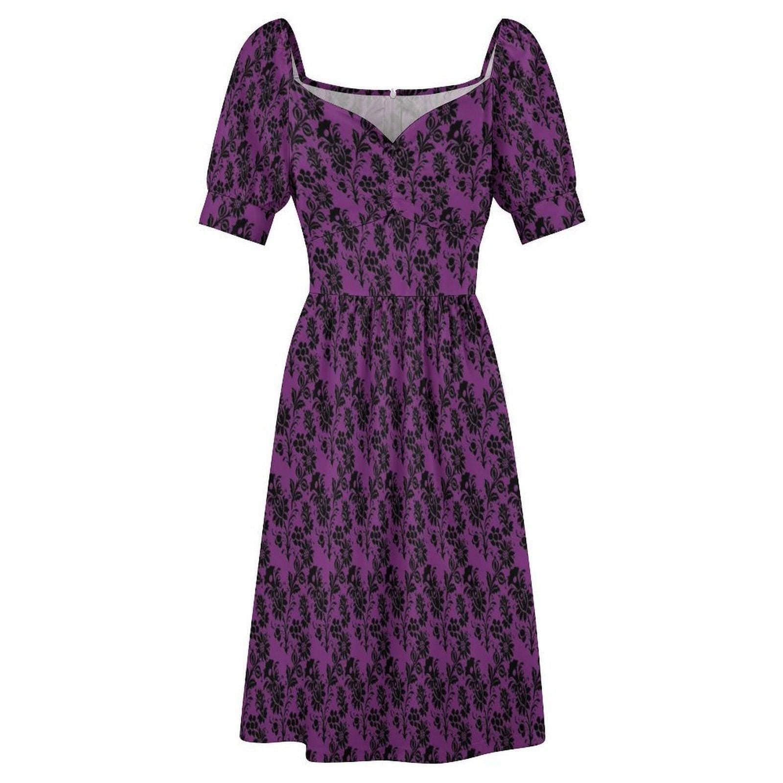 Purple Damask Dress