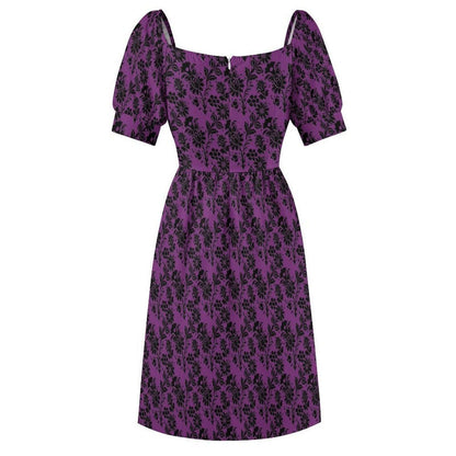 Purple Damask Dress