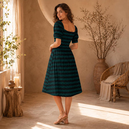 Teal Emerald Midi Dress