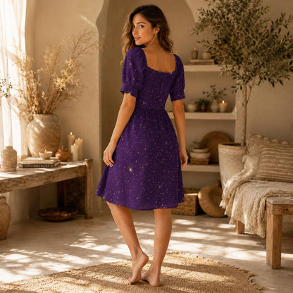 Midnight Argyle Pattern Dress