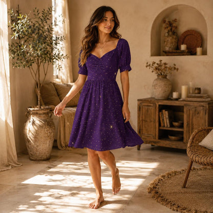Midnight Argyle Pattern Dress