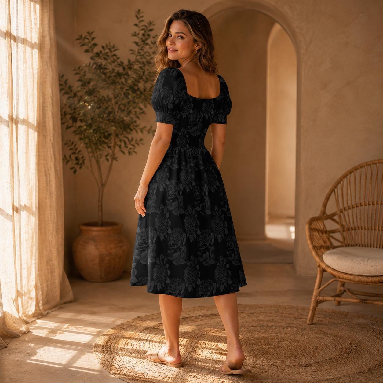 Dark Floral Sundress