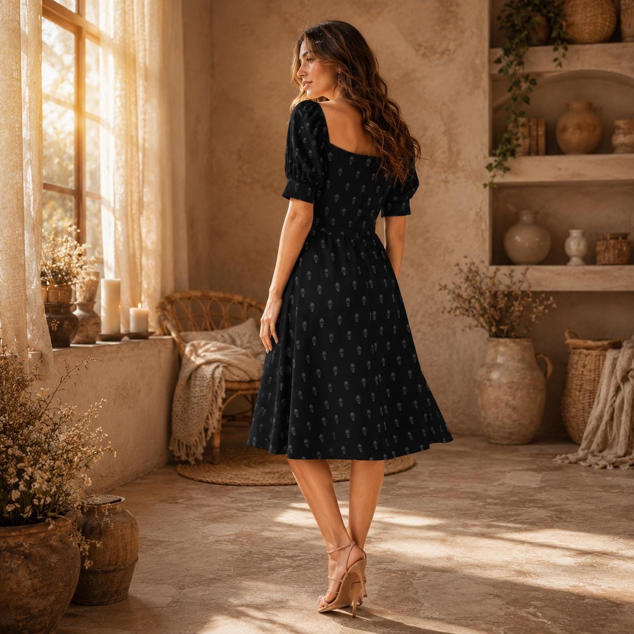 Mini Skull Black Dress