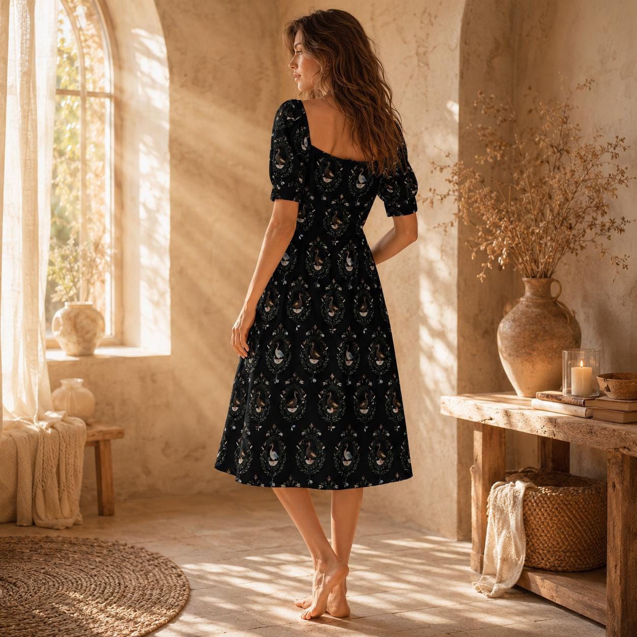 Black Swan Midi Dress