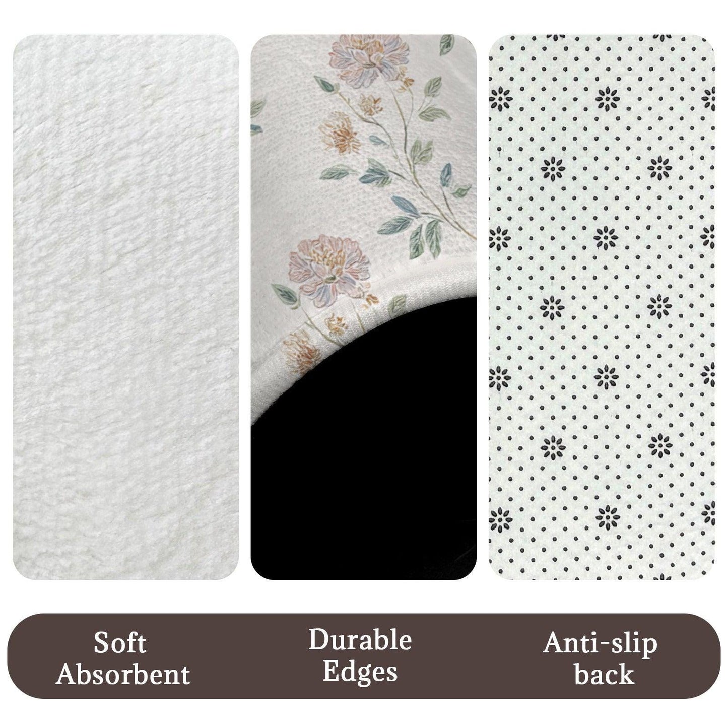 Neutral Floral Shower Curtain, Botanical Vine Bathroom Decor, Soft Romantic Bath Curtain