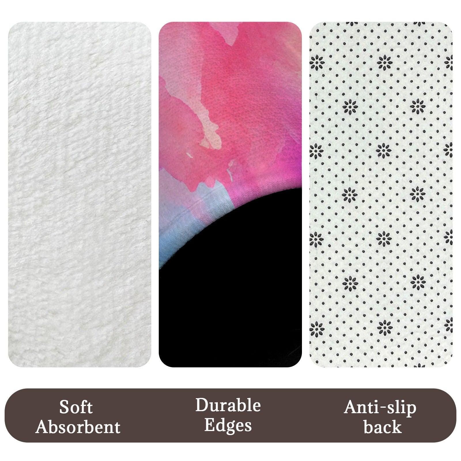 Abstract Watercolor Shower Curtain, Pastel Rainbow Boho Bathroom Decor