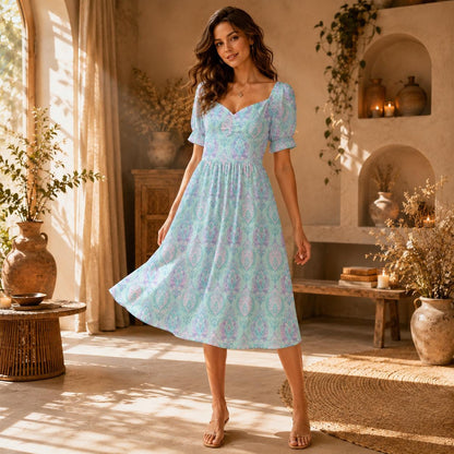 Puff Sleeve Babydoll Dress
