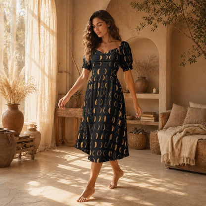 Moon Phase Midi Dress