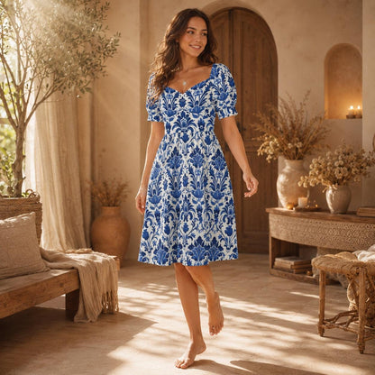 Blue White Porcelain Dress