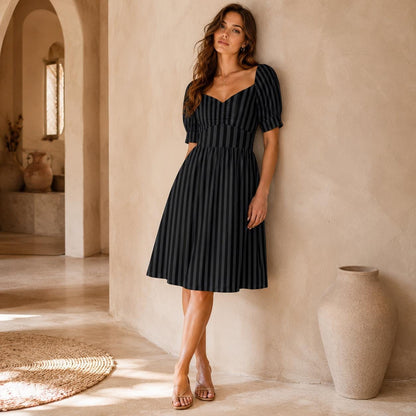 Black Striped Sundress