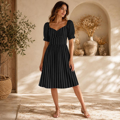 Black Striped Sundress