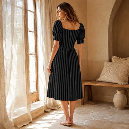 Black Striped Sundress