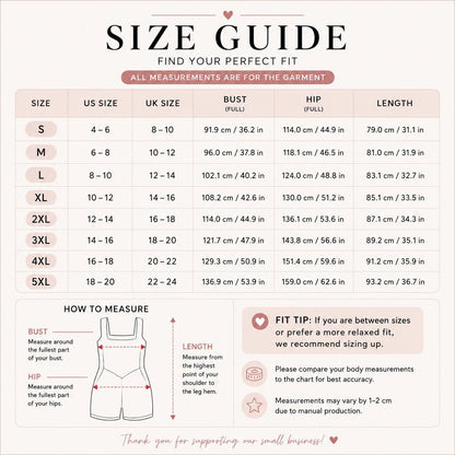 the size guide for a women's tank top