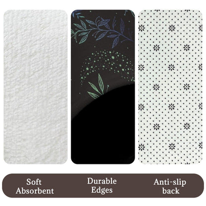 Celestial Shower Curtain, Moody Crescent Moon Botanical Bathroom Decor