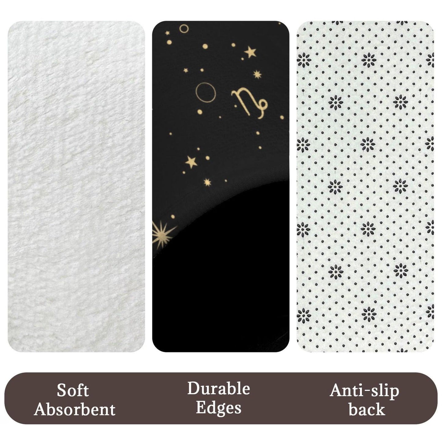 Celestial Zodiac Shower Curtain, Astrology Moon Star Bathroom Decor