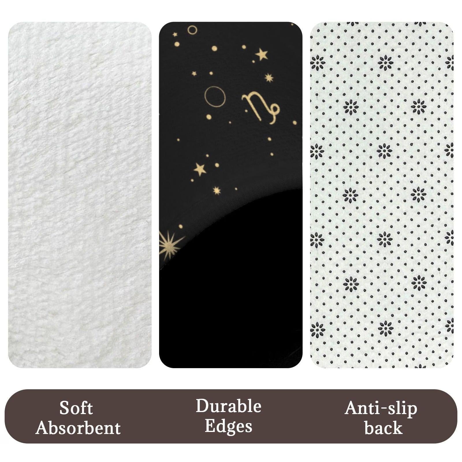 Celestial Zodiac Shower Curtain, Astrology Moon Star Bathroom Decor