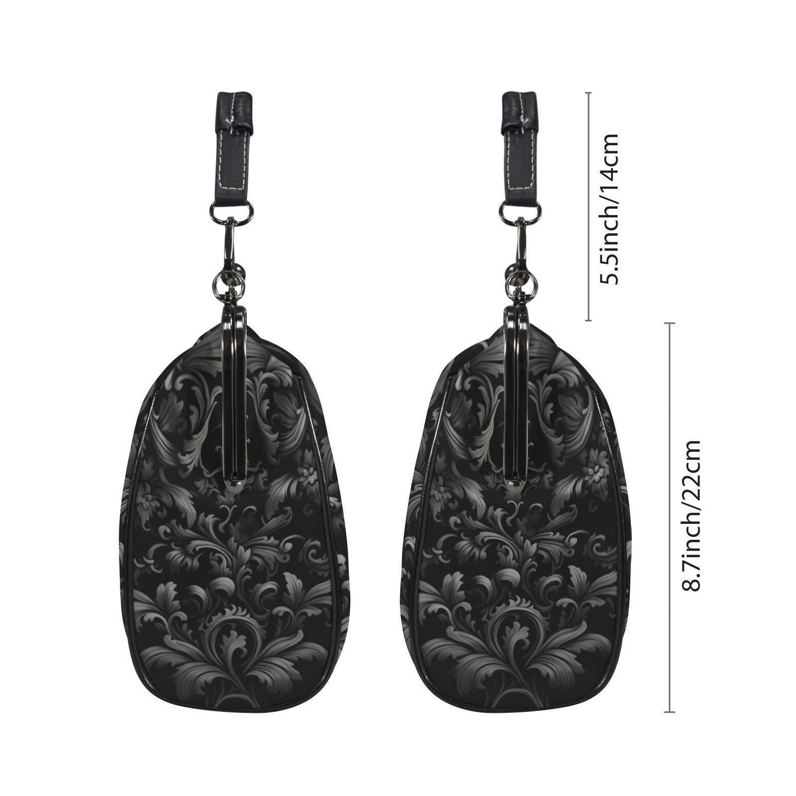 Baroque Black Handbag, Gothic Victorian Purse, Witchy Gift Bag