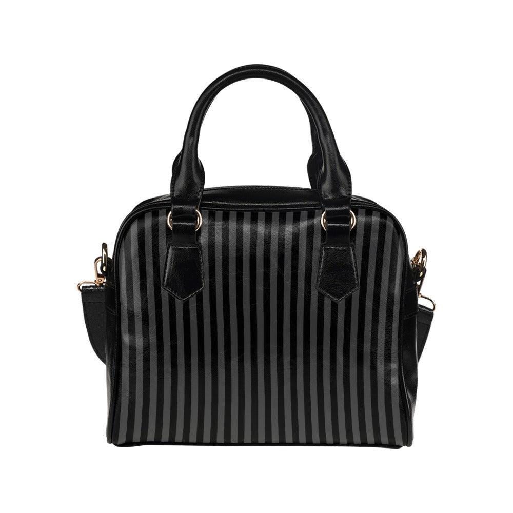 Striped Witchy Satchel Bag, Dark Academia Crossbody Tote for School and Work