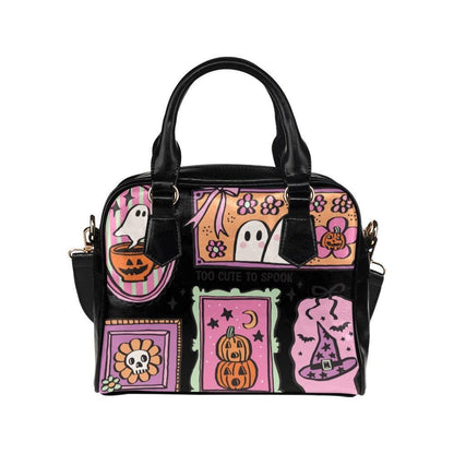 Cute Halloween Purse, Pink Ghost Handbag, Pastel Goth Satchel Bag