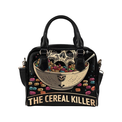 Horror Comedy Purse, Cereal Killer Satchel Bag, Spooky Skull Handbag