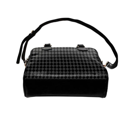 Black Harlequin Handbag, Gothic Satchel Purse, Dark Academia Shoulder Bag