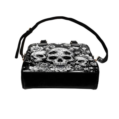 Skull Floral Handbag, Witchy Crossbody Satchel, Occult Fashion