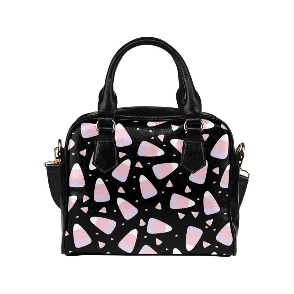 Candy Corn Purse, Pastel Halloween Handbag, Pink Goth Satchel Bag, Spooky Cute Shoulder Bag