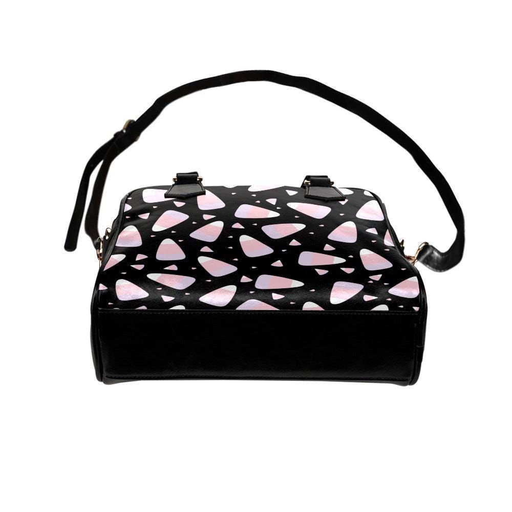 Candy Corn Purse, Pastel Halloween Handbag, Pink Goth Satchel Bag