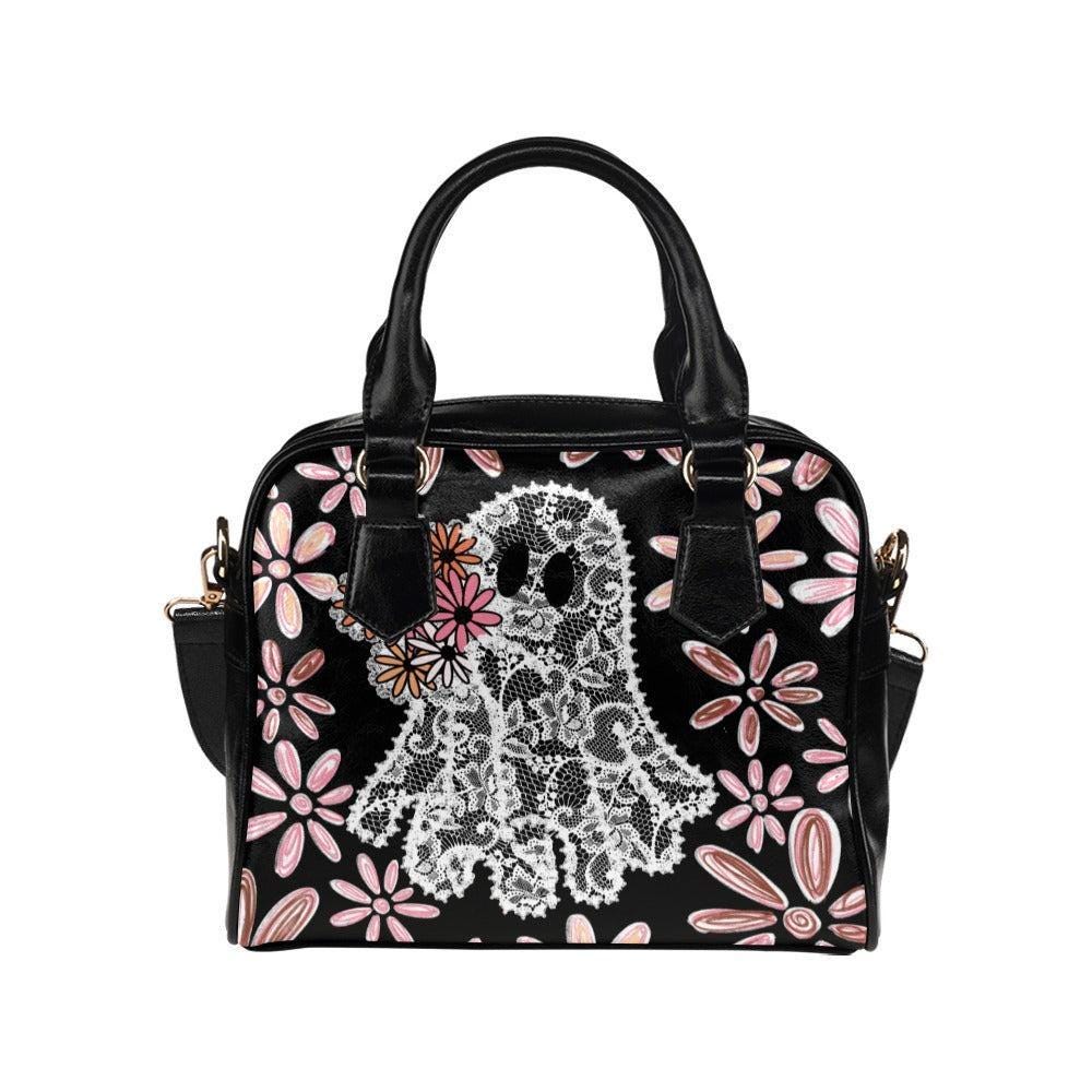 Vegan Faux Leather Lace Ghost Handbag