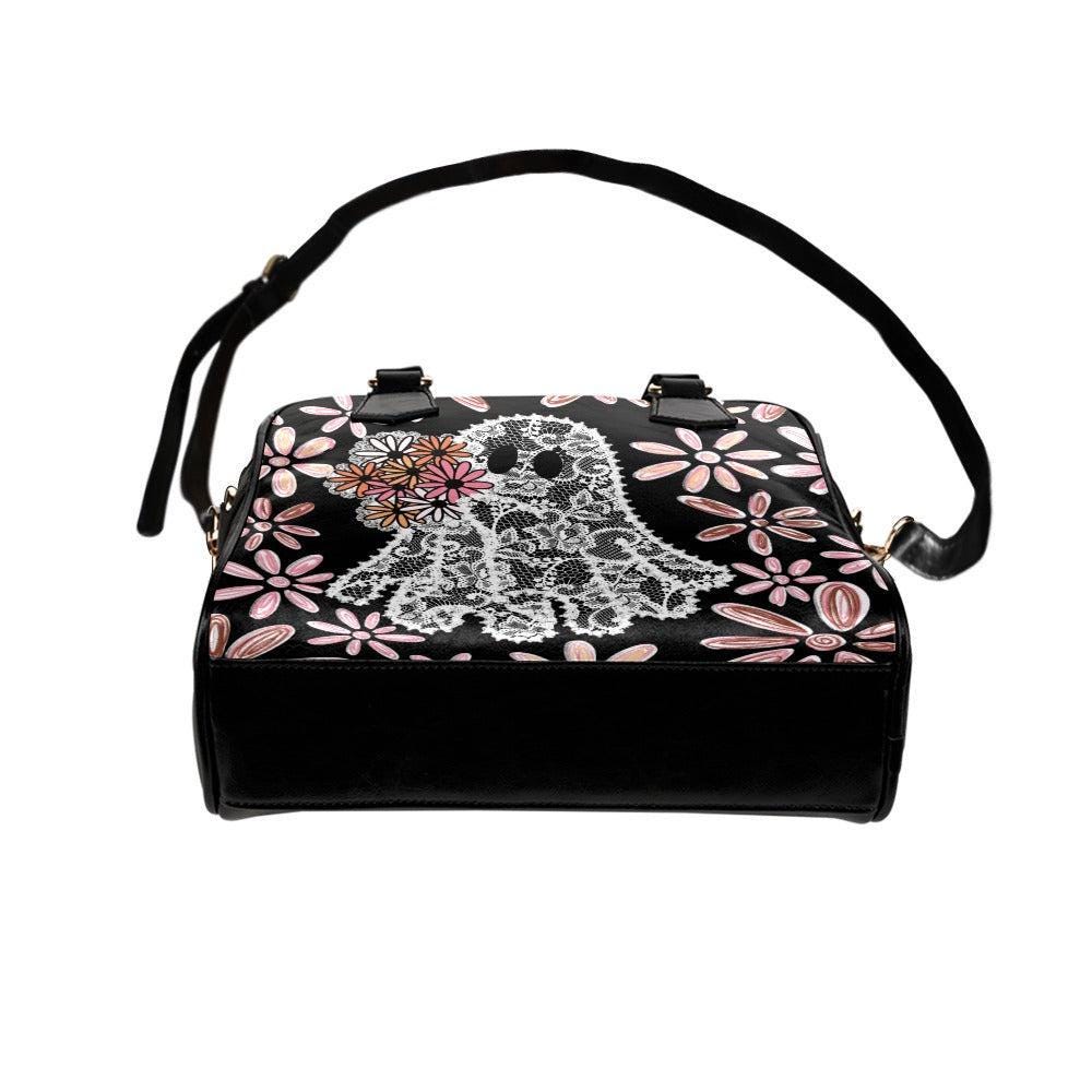 Vegan Faux Leather Lace Ghost Handbag