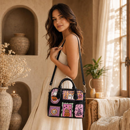 Cute Halloween Purse, Pink Ghost Handbag, Pastel Goth Satchel Bag
