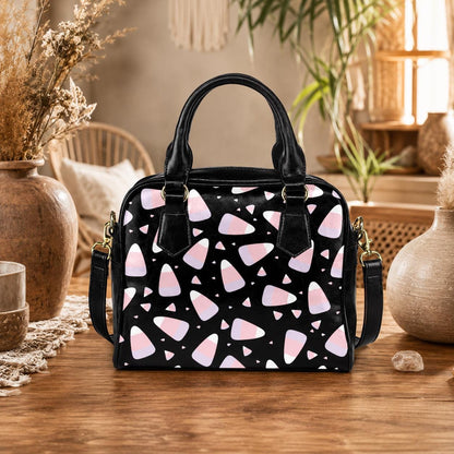 Candy Corn Purse, Pastel Halloween Handbag, Pink Goth Satchel Bag
