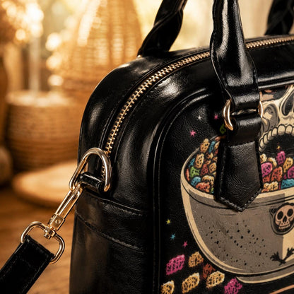 Horror Comedy Purse, Cereal Killer Satchel Bag, Spooky Skull Handbag