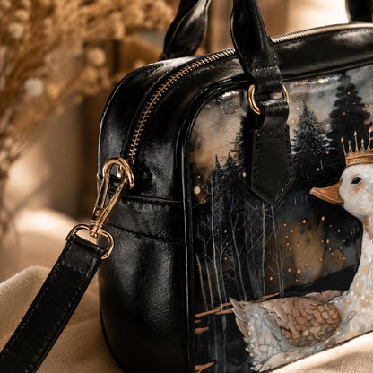Goose Satchel Bag, Storybook Animal Purse, Enchanted Forest Handbag