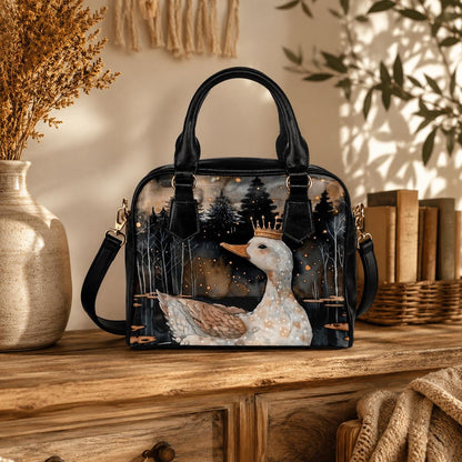 Goose Satchel Bag, Storybook Animal Purse, Enchanted Forest Handbag