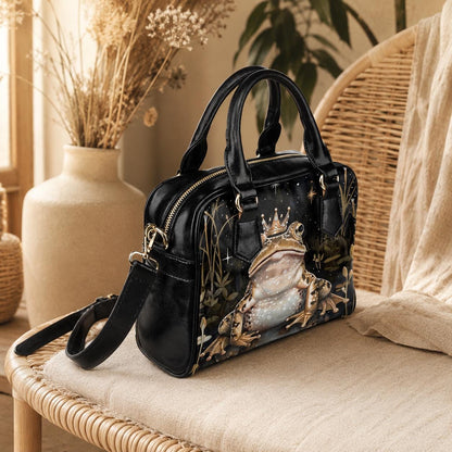 Frog Prince Bag, Fairycore Toad Satchel, Fantasy Handbag for Woodland Style