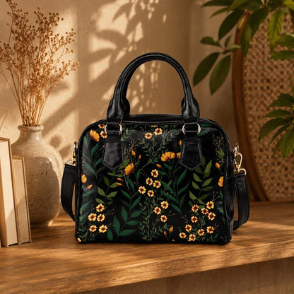 Floral handbag, botanical tote, cottagecore purse