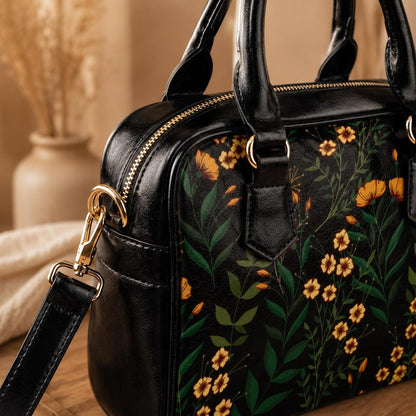 Floral handbag, botanical tote, cottagecore purse
