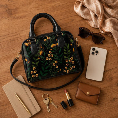 Floral handbag, botanical tote, cottagecore purse