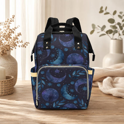 Diaper Bag Backpack, Moon Print Baby Travel Bag, Nursery Organizer Mom Backpack