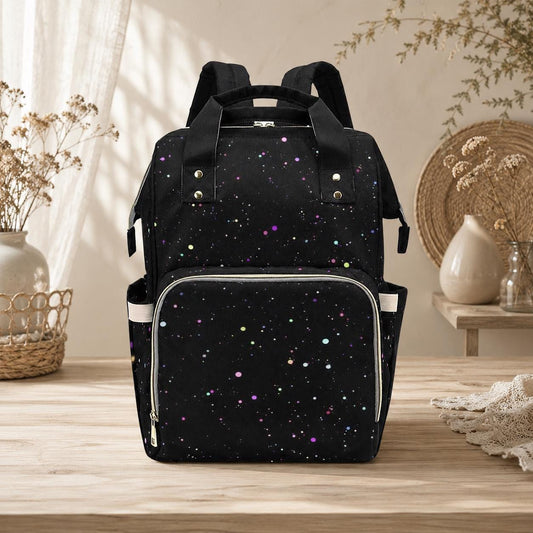 Galaxy Diaper Bag Backpack, Celestial Baby Travel Bag, Starry Mom Backpack Organizer