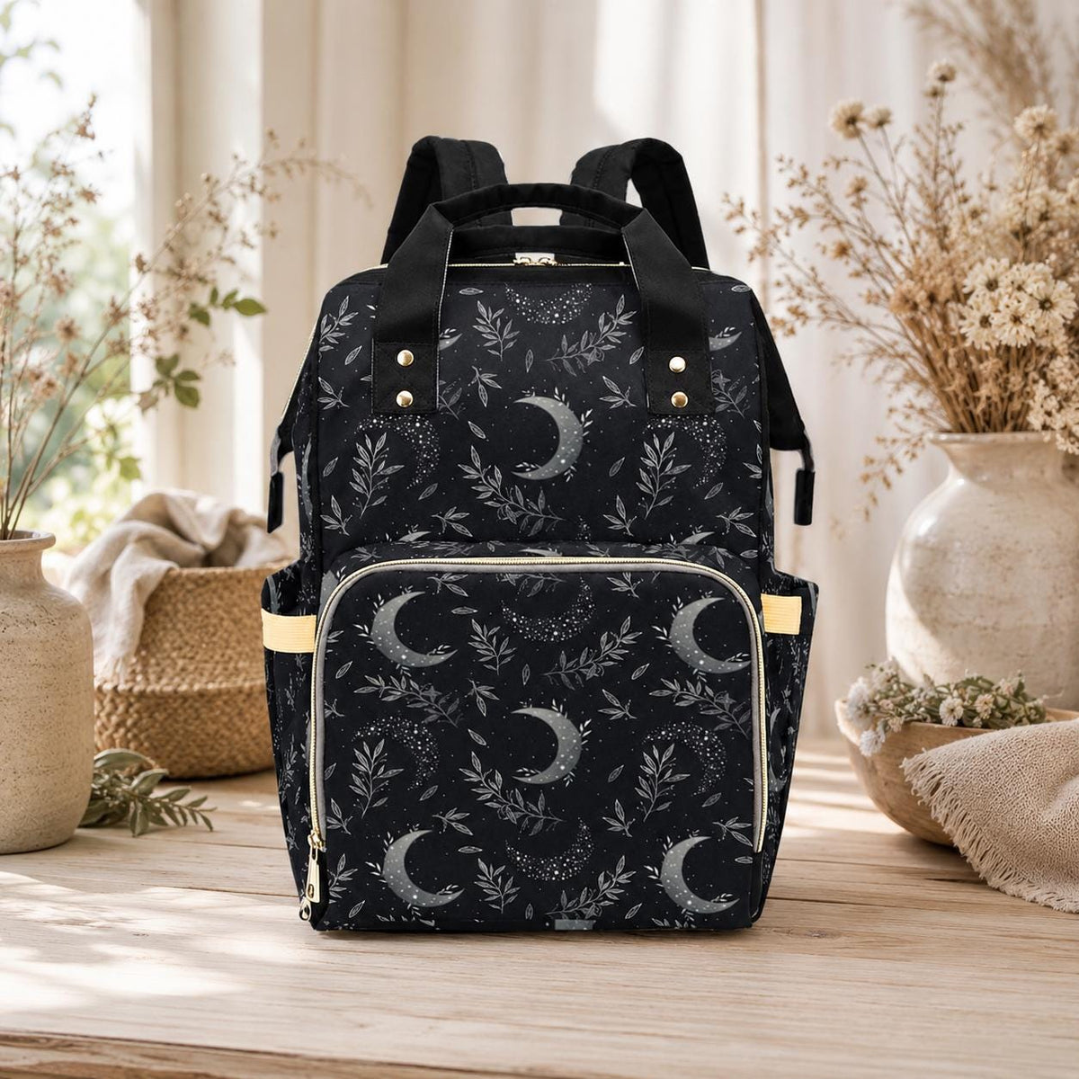 Pastel Witchy Diaper Backpack, Creepy Cute Goth Baby Bag, Spooky Mom Gear