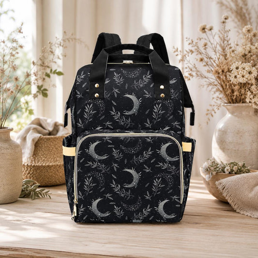 Pastel Witchy Diaper Backpack, Creepy Cute Goth Baby Bag, Spooky Mom Gear