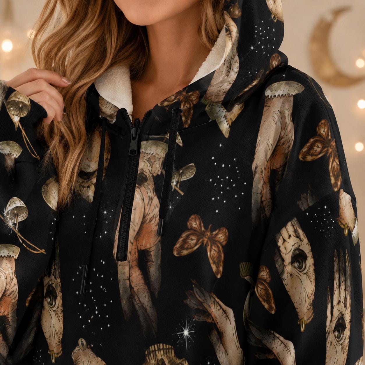Skull Hand Hooded Blanket, Occult Wearable Throw, Dark Academia Reading Wrap