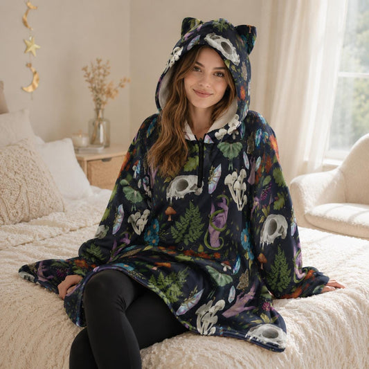 Dark Cottagecore Blanket Hoodie