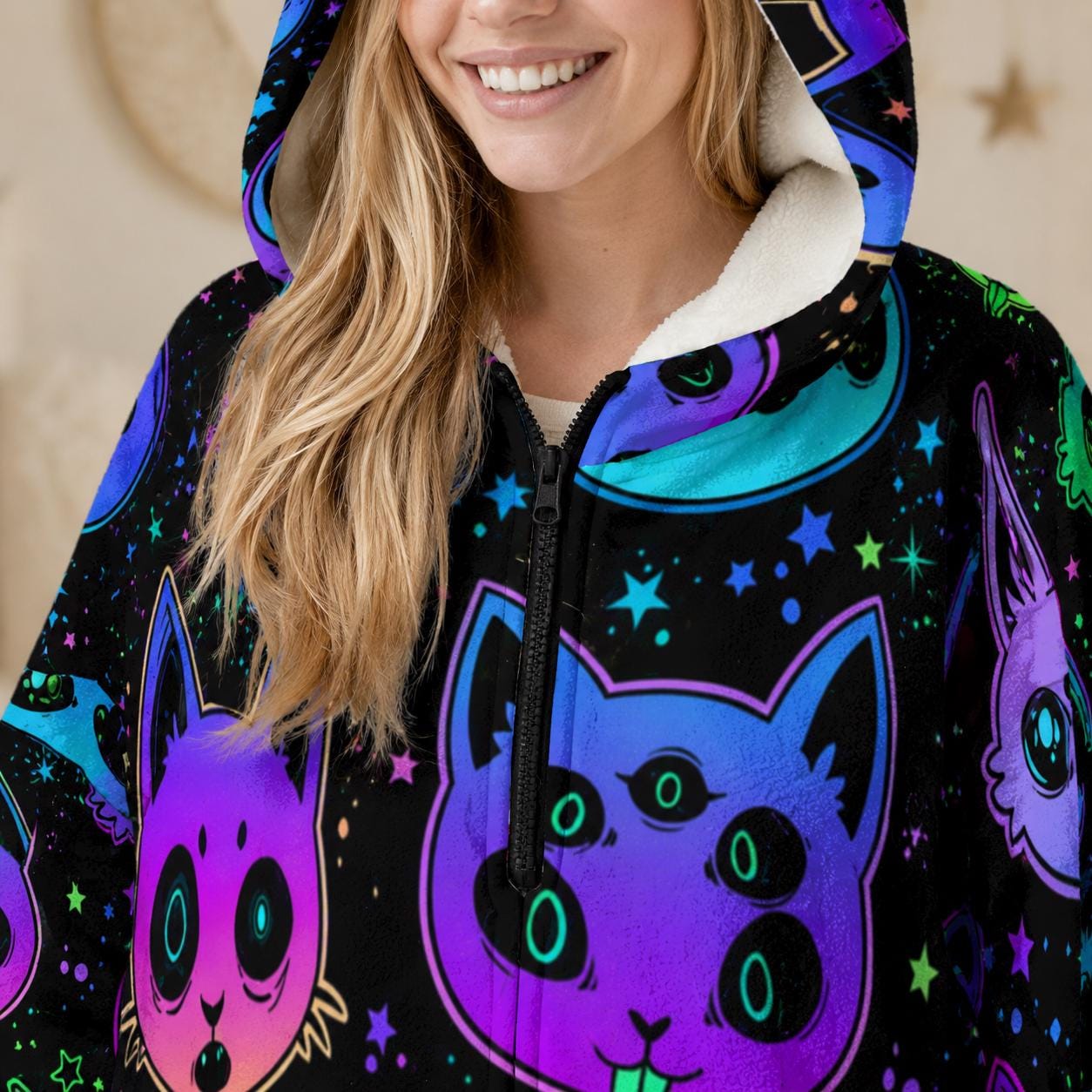 Neon Hooded Blanket Hoodie