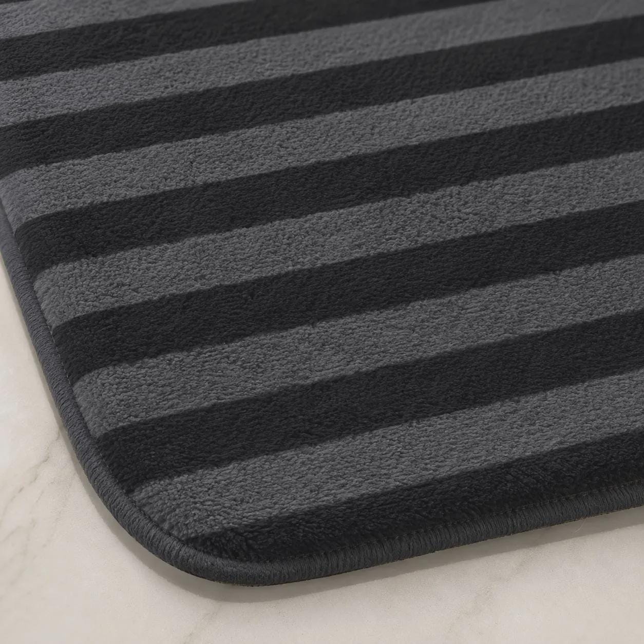 Black Vertical Stripe Shower Curtain, Moody Gothic Bathroom Decor