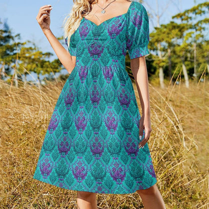 Teal Baroque Dress